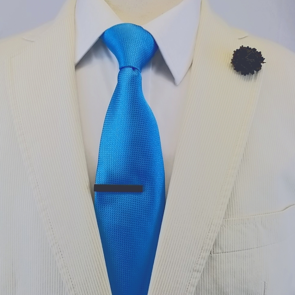 Pronto Uomo lapel pin & tie bar set, black